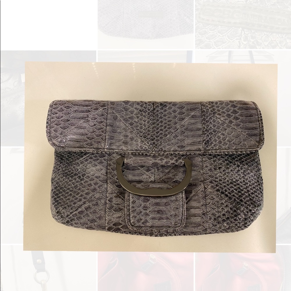 BCBG clutch - Faux Snake Skin